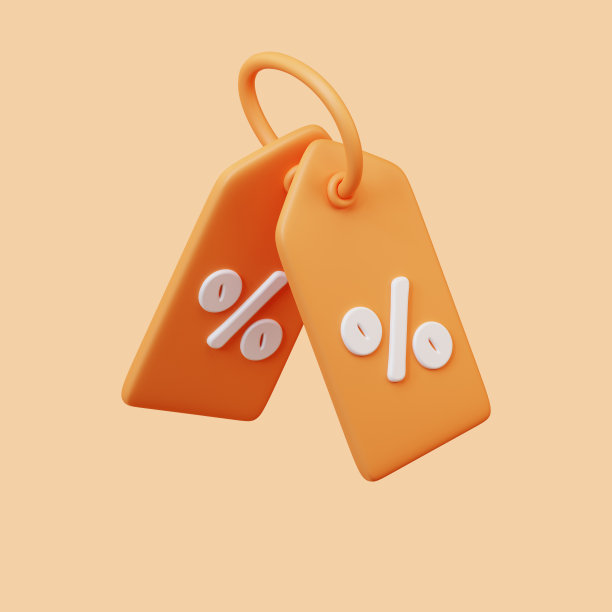 一套高分辨率的3d渲染销售图标图片下载