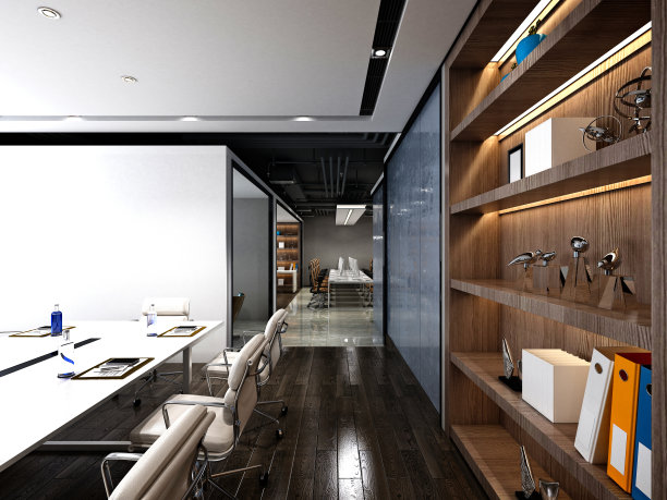 3d渲染od办公开放式大空间图片下载