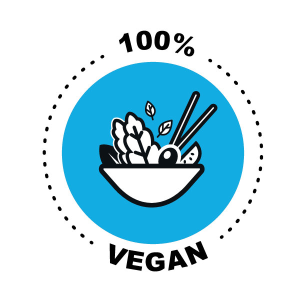 素食主义者的标志。健康食品标识，生态、生物、咖啡、包装、食品标识。你广告上的100%素食标签。有机设计模板。图片下载