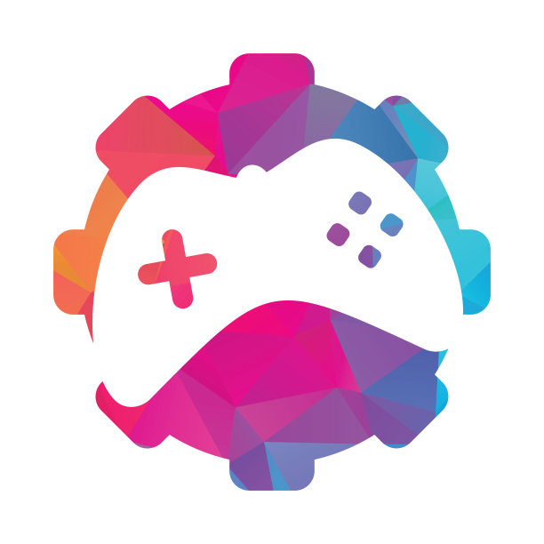 游戏与齿轮标志模板矢量。图片下载