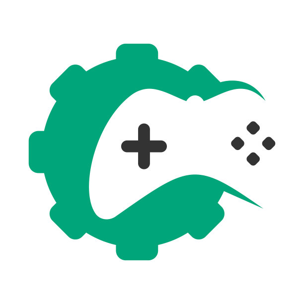 游戏与齿轮标志模板矢量。图片下载