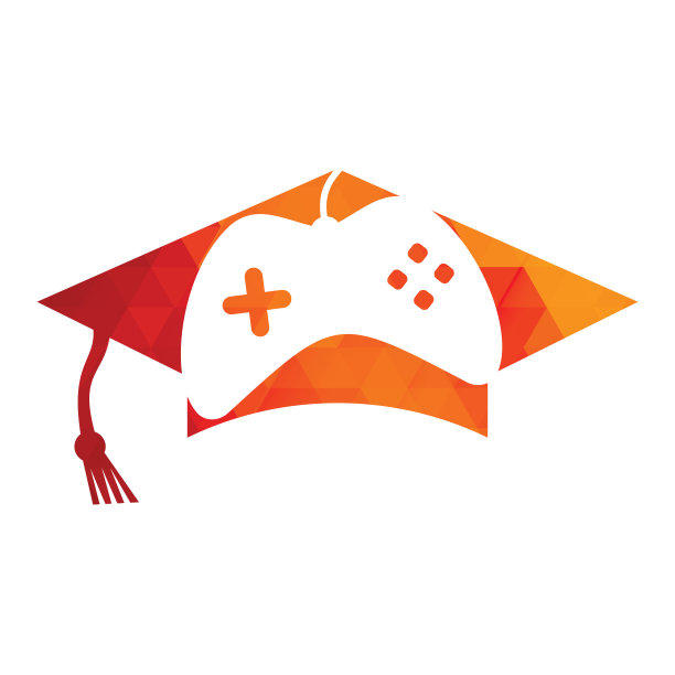 游戏教育矢量标志设计。图片下载