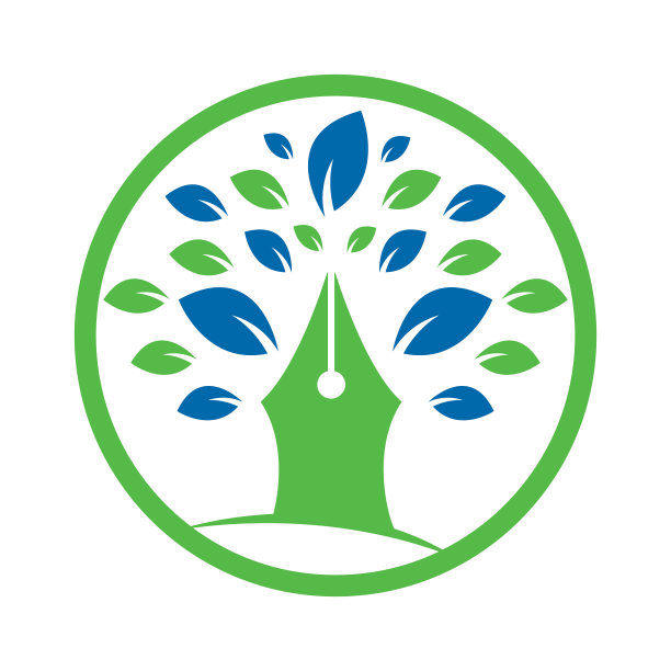 笔树标志设计模板。图片下载