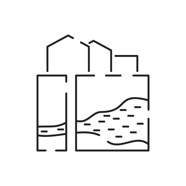 Minin线图标。在矿井和地表提取矿物。电力和能源生产，电力工业，世界生态保护，煤矿开采矿产图片下载