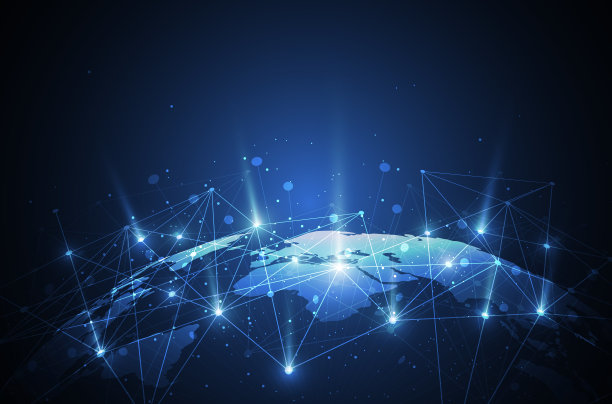 Internet网络连接概念。连接数字通信、大数据、物联网、大数据、数字化转型、云计算、物联网、人工智能、加密货币、区块链。图片下载