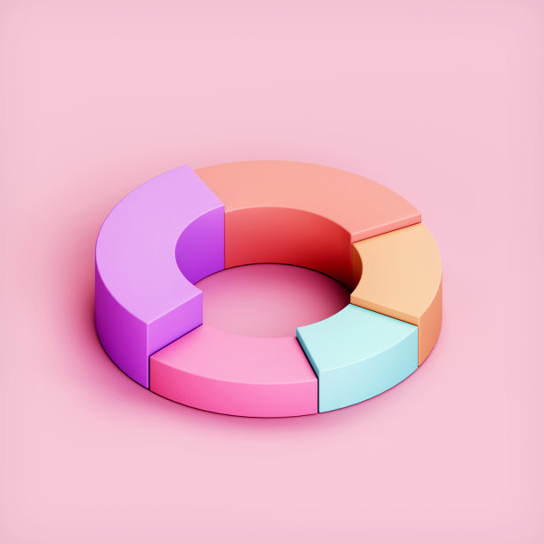 粉红色背景的等距图。图片下载