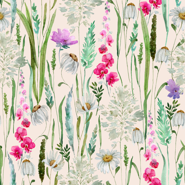 花卉无缝图案图片下载