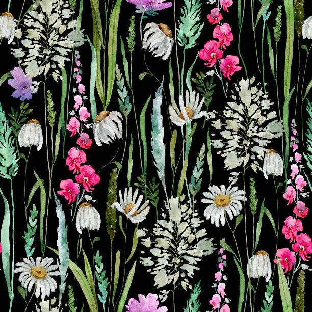 花卉无缝图案图片下载