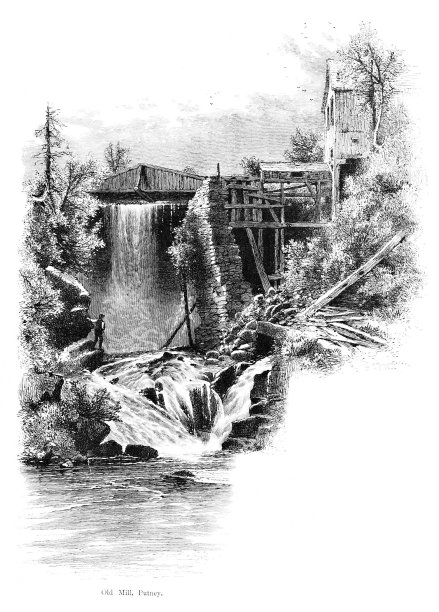 普特尼的老磨坊，康涅狄格河谷，佛蒙特州，美国，美国地理图片下载