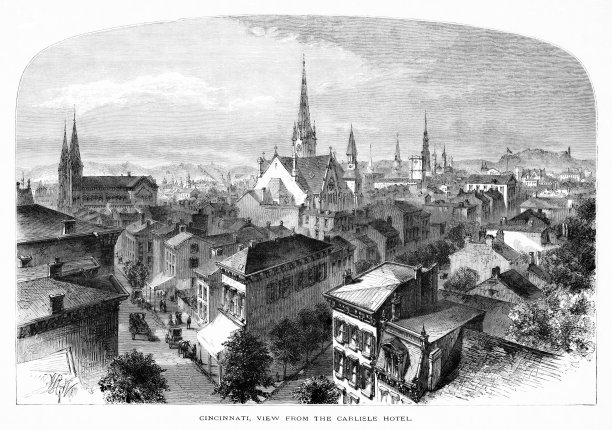 辛辛那提，俄亥俄河，俄亥俄州，美国，地理图片下载