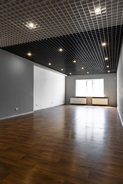 空旷的开放式办公室，有窗户图片下载