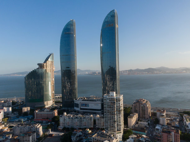 厦门海滨高楼，双塔图片下载