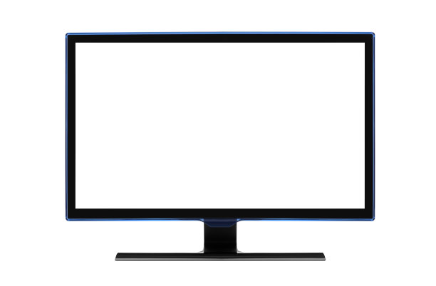 电脑显示器孤立在白色背景上图片下载