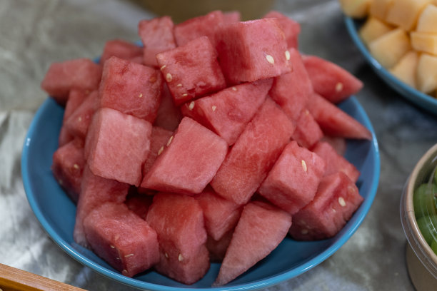 酒店餐厅自助水果特写图片下载