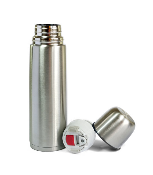 在白色背景上隔离的热水瓶图片下载