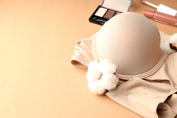 米色背景的女性内衣概念图片下载