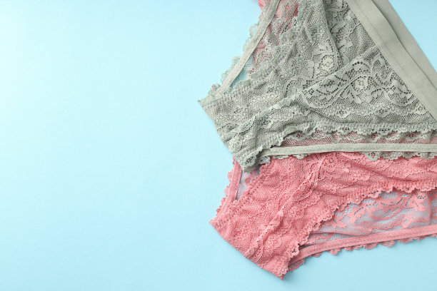 蓝色背景的美女内裤图片下载