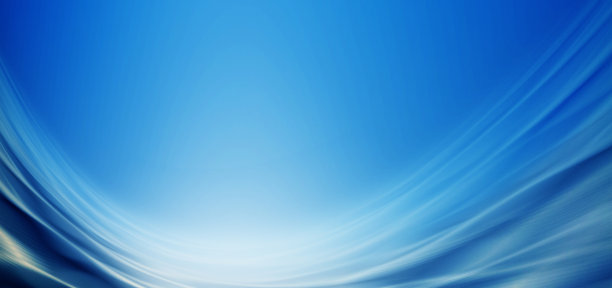 弯曲的水波形状蓝色，抽象流畅的波浪线，3D渲染图片下载