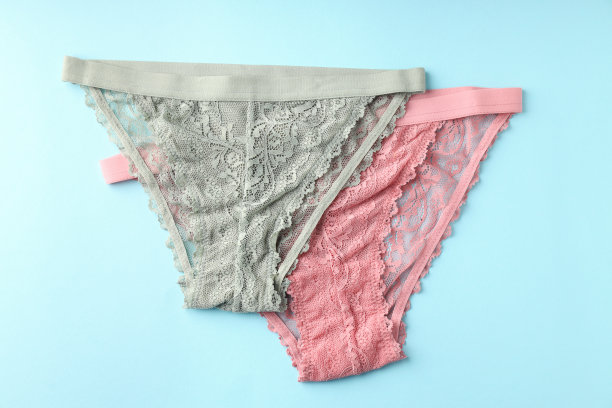 蓝色背景的美女内裤图片下载