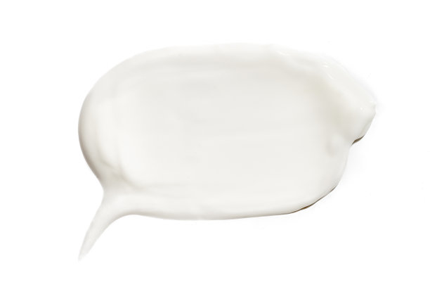 在白色的背景上孤立的脸或身体的白色乳霜图片下载