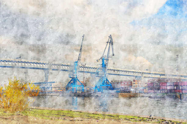 西径高速公路港口建设及立交桥图片下载