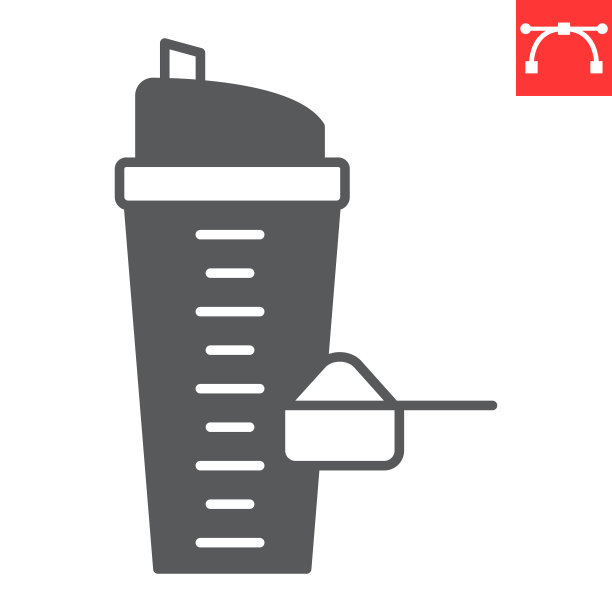 蛋白质搅拌器的象形图标图片下载