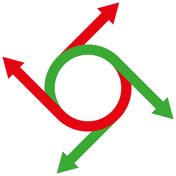 彩色的圆角箭头。箭头运动圈。矢量插图。股票的照片。图片下载