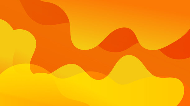 彩色的橙色和黄色梯度波背景。现代未来主义梯度橙色抽象流体形状背景。夏季橙色梯度波壁纸。图片下载