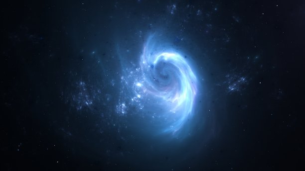 宇宙在太空中的形成，行星和星系的诞生。太空中的星团和星云。星系碰撞。三维渲染图片下载