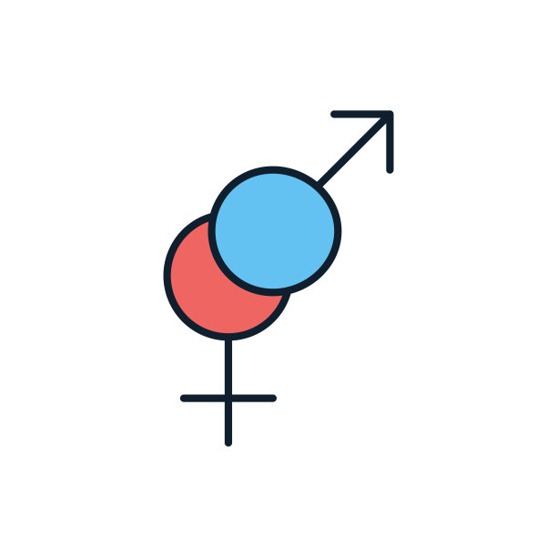 性别符号相关的矢量图标。图片下载