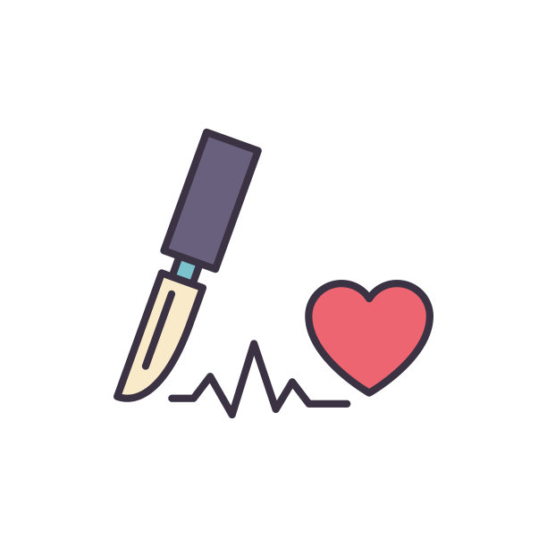 心脏外科相关矢量图标。图片下载