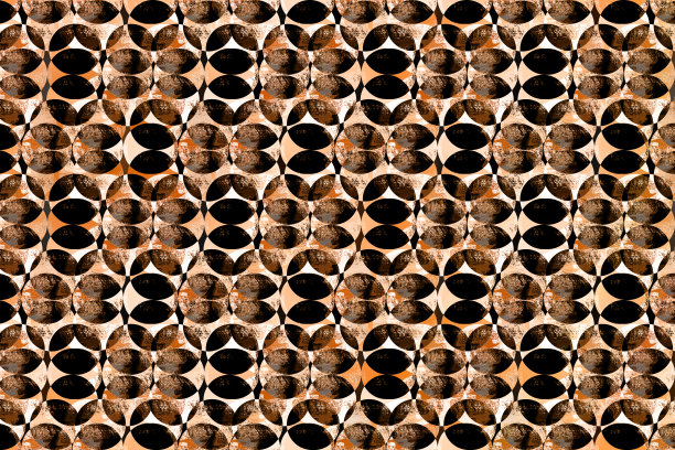 波点节日迷幻图案复古色彩大胆的圆形风格图片下载