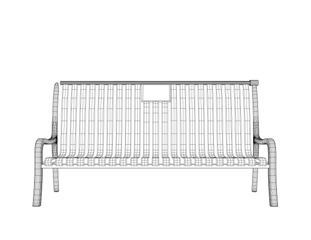 线框矢量工作台隔离。白色背景上的木凳。公园长凳隔离在一个白色的背景，锻铁长凳，户外长凳矢量插图线框图。3 d图片下载