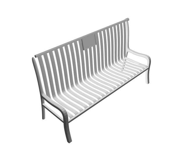 多边形矢量工作台孤立。白色背景上的木凳。公园长凳隔离在一个白色的背景，锻铁长凳，矢量插图多边形户外长凳。3 d图片下载