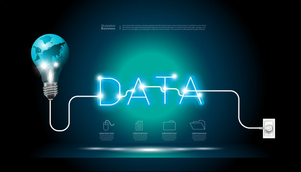灯泡世界数据。想法和概念思考创意现代设计矢量。信息图模板。图片下载