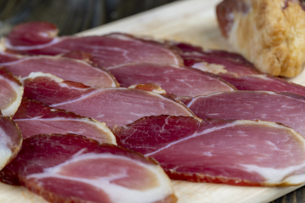 粉色干猪肉火腿，近点看图片下载