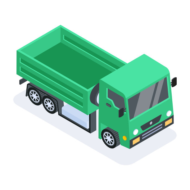 一套公共交通等距图标图片下载