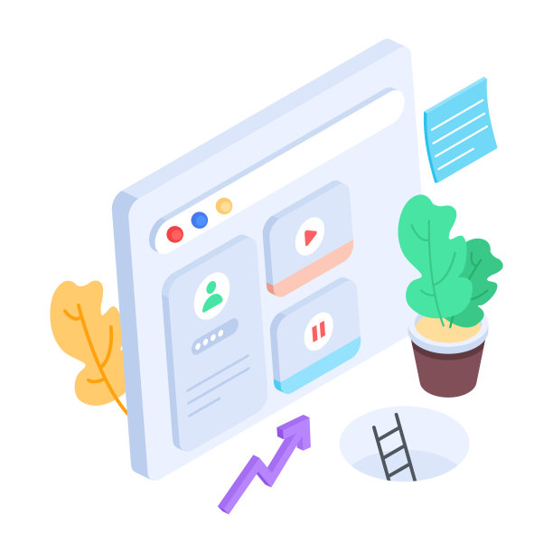 社交媒体等距图标图片下载