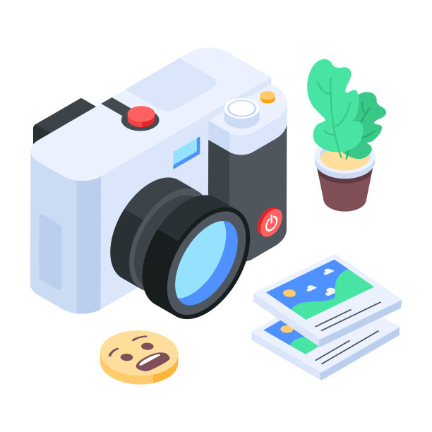 社交媒体等距图标图片下载