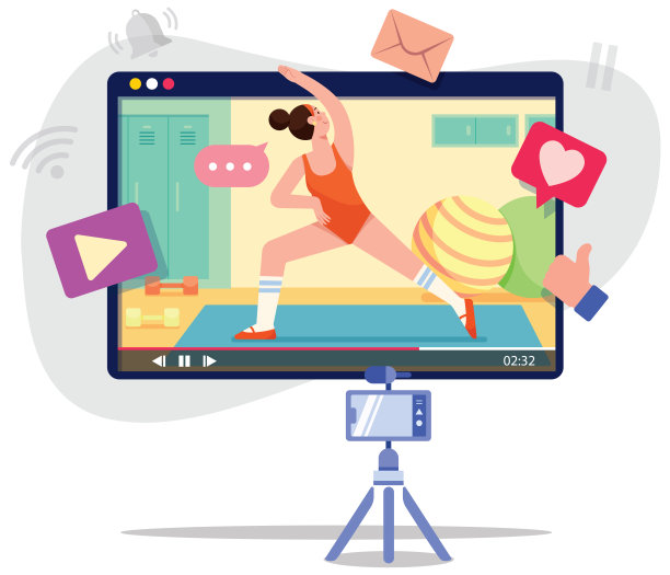 女性健身视频博主图片下载