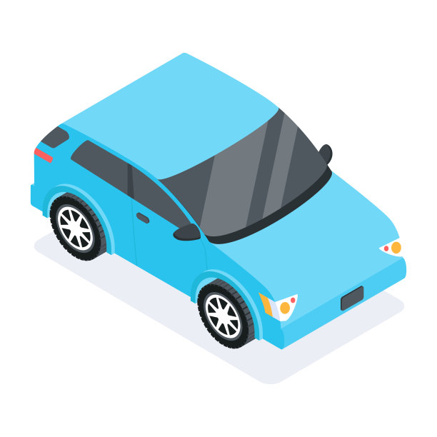 一套公共交通等距图标图片下载