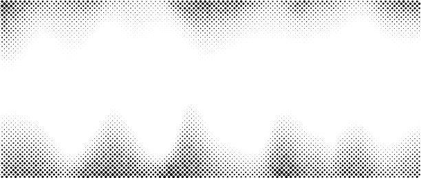 半色调波浪grunge背景。褪色的纹理墙纸。黑、白噪声磨粒表面。像素化的斑点，点和粒子。向量的背景图片下载