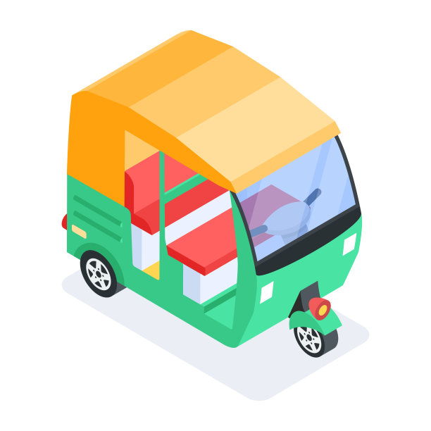 一套公共交通等距图标图片下载