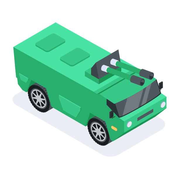 一套公共交通等距图标图片下载