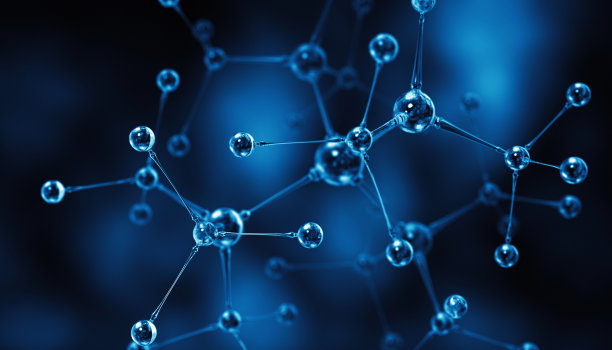 分子结构-蓝色图片下载