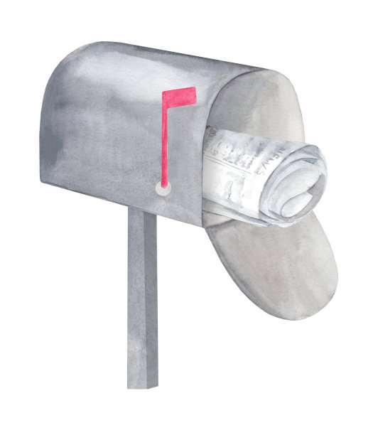 邮箱水彩画图片下载