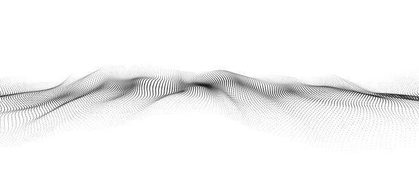 抽象的白色背景的移动点。矢量3d插图。图片下载