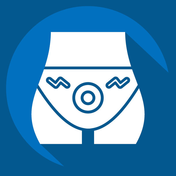 图标痔疮。与身体疼痛符号有关。长影式。简单的设计可编辑。简单的说明图片下载