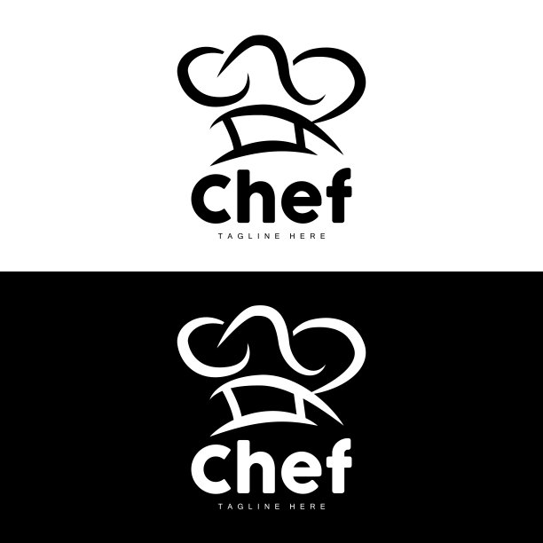 厨师帽子标志，烹饪矢量手工制作的厨师帽子集合，产品品牌设计图片下载