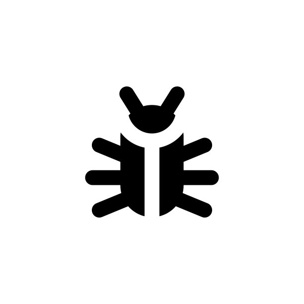 甲壳虫标志图标。Bug矢量图图片下载